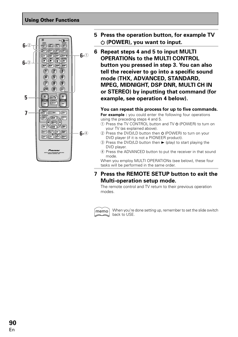 Using other functions | Pioneer VSX-859RDS-G User Manual | Page 90 / 116