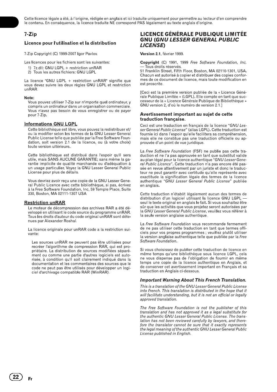 Pioneer AVIC-F30BT User Manual | Page 22 / 100