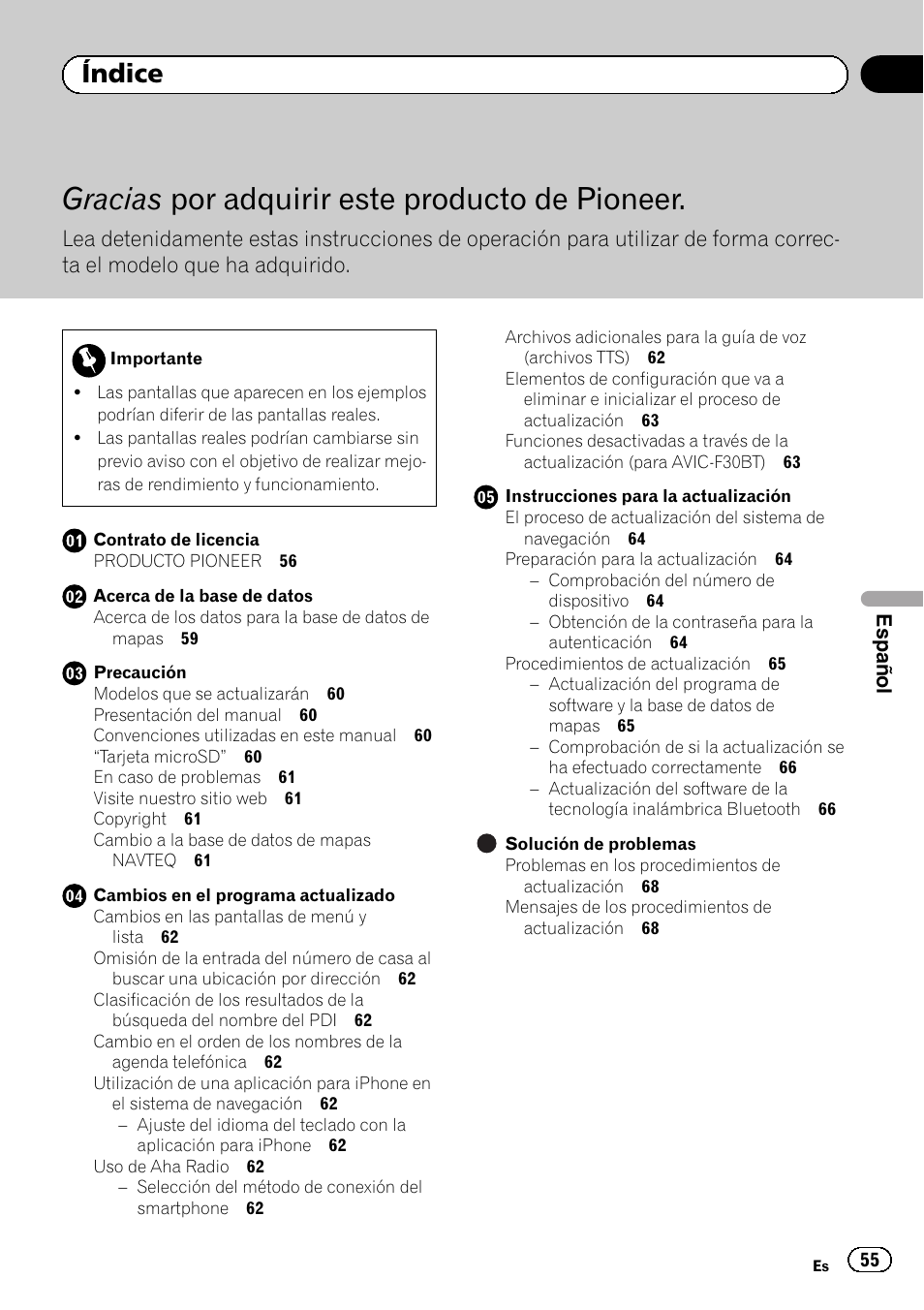 Pioneer AVIC-F30BT User Manual | Page 55 / 100