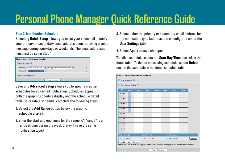 Personal phone manager quick reference guide | ADTRAN IP 501 User Manual | Page 10 / 16