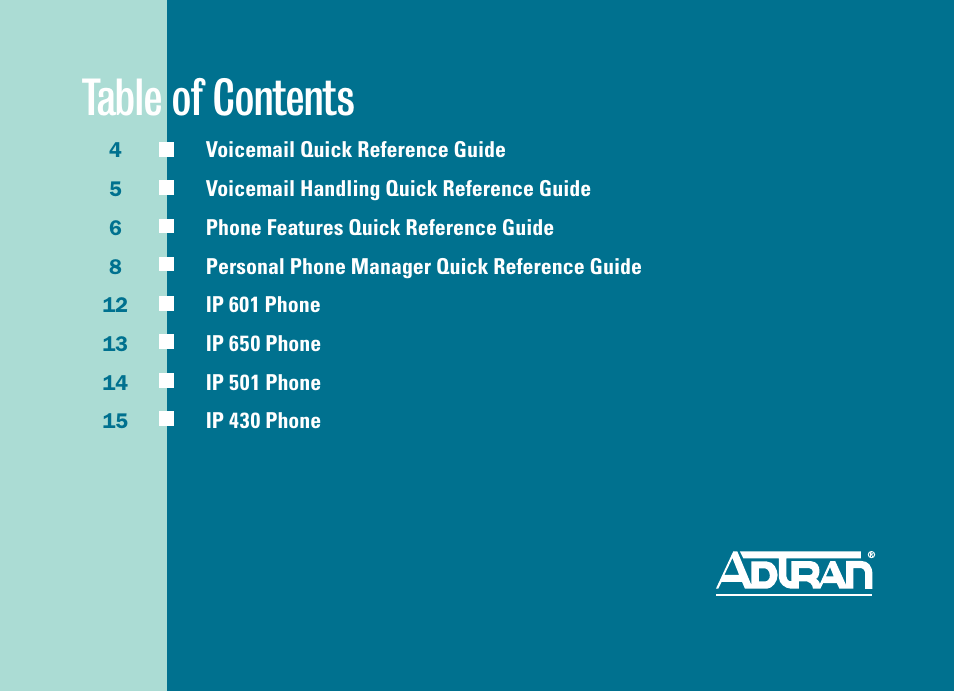 ADTRAN IP 501 User Manual | Page 3 / 16