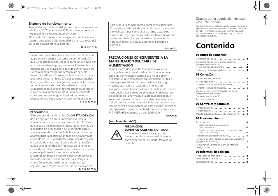 Pioneer A-20-K User Manual | Page 63 / 88