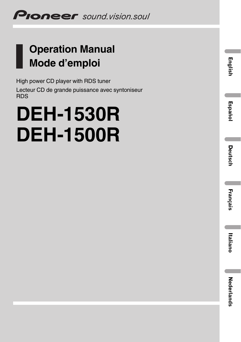 Pioneer DEH-1530R User Manual | 128 pages