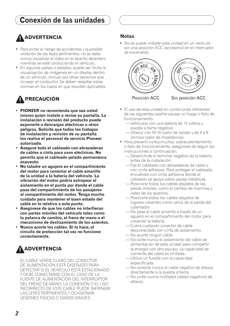 Conexión de las unidades | Pioneer MVH-7300 User Manual | Page 26 / 64