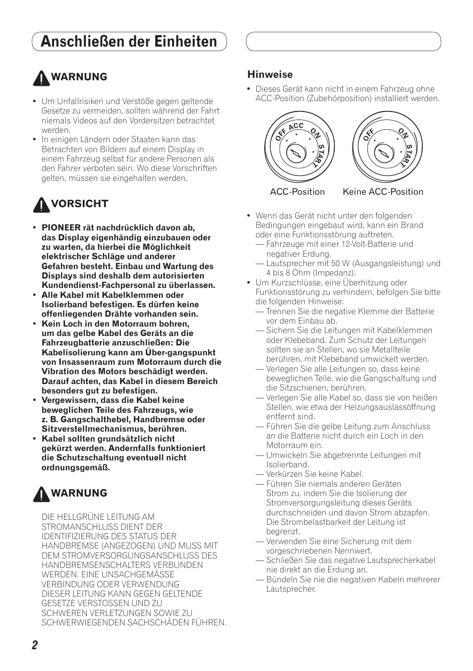 Anschließen der einheiten | Pioneer MVH-7300 User Manual | Page 34 / 64