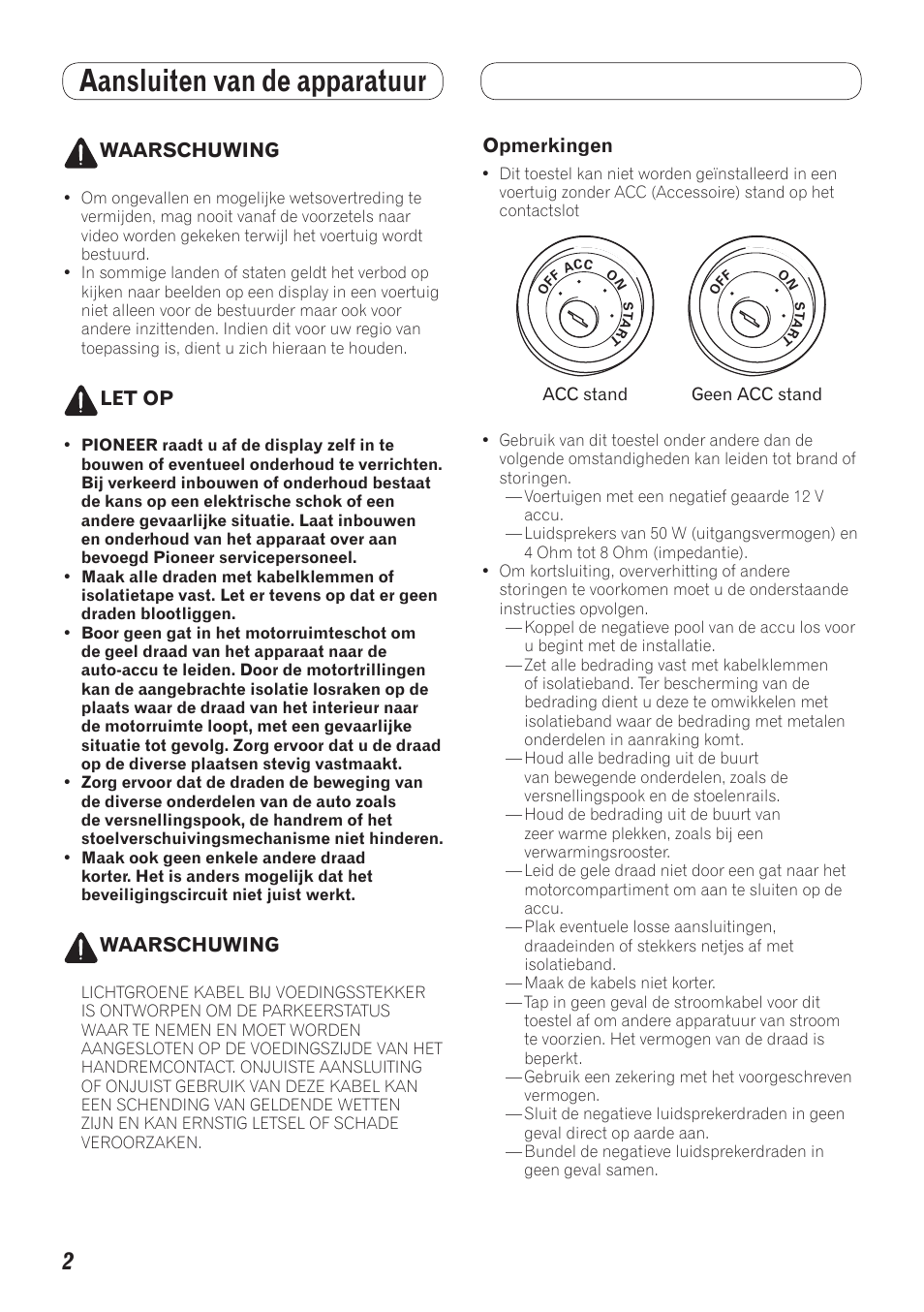 Nederlands, Aansluiten van de apparatuur | Pioneer MVH-7300 User Manual | Page 42 / 64