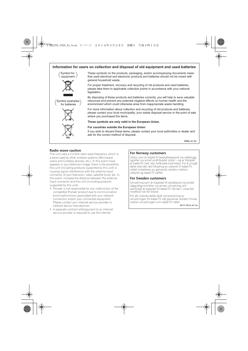 Pioneer X-HM32VD-K User Manual | Page 3 / 52