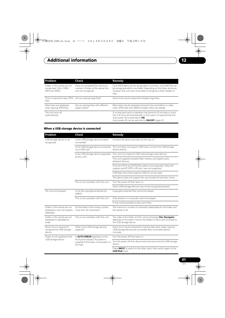 Additional information 12 | Pioneer X-HM32VD-K User Manual | Page 41 / 52