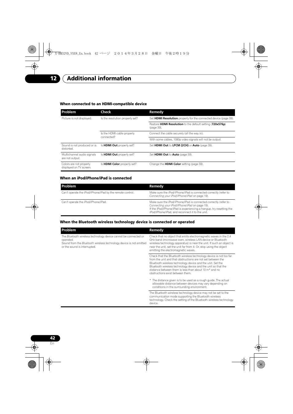 Additional information 12 | Pioneer X-HM32VD-K User Manual | Page 42 / 52