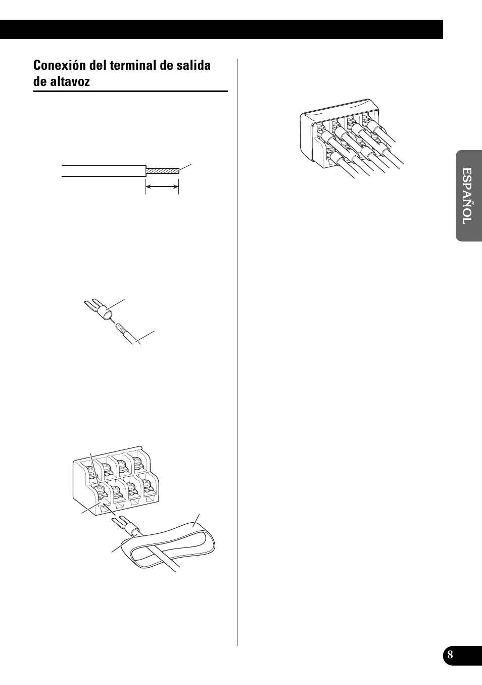 Conexión del terminal de salida de altavoz | Pioneer GM-X944 User Manual | Page 21 / 76