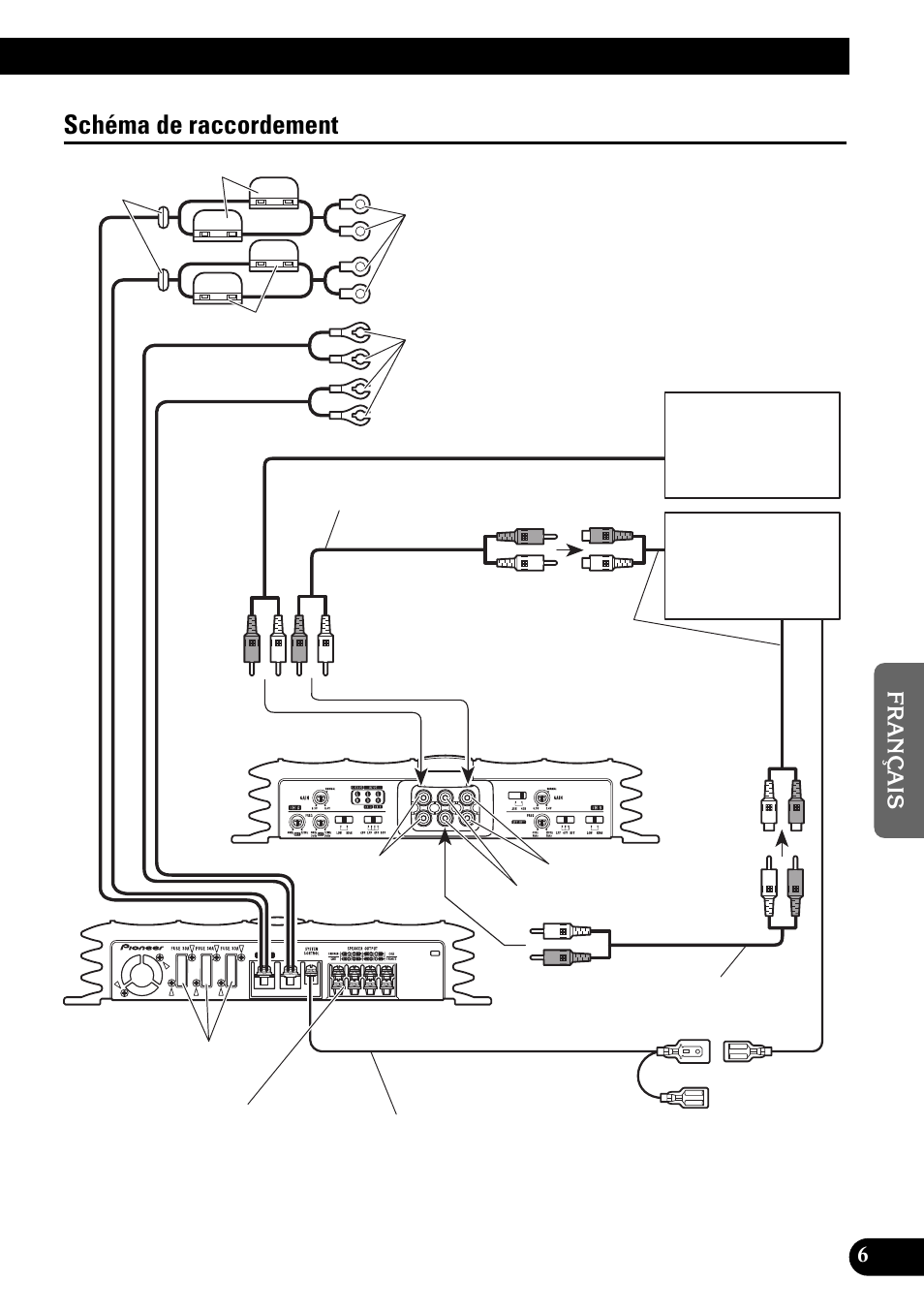 Schéma de raccordement | Pioneer GM-X944 User Manual | Page 43 / 76
