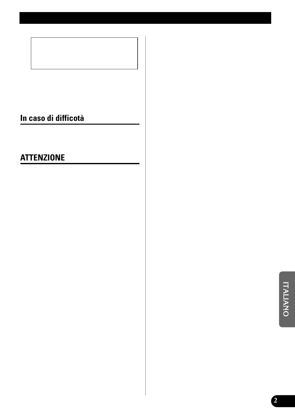 Prima di usare questo prodotto, In caso di difficotà attenzione, Attenzione | Pioneer GM-X944 User Manual | Page 51 / 76