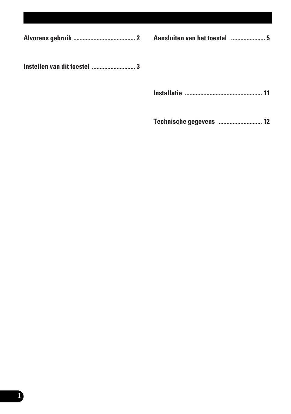 Inhoudsopgave | Pioneer GM-X944 User Manual | Page 62 / 76