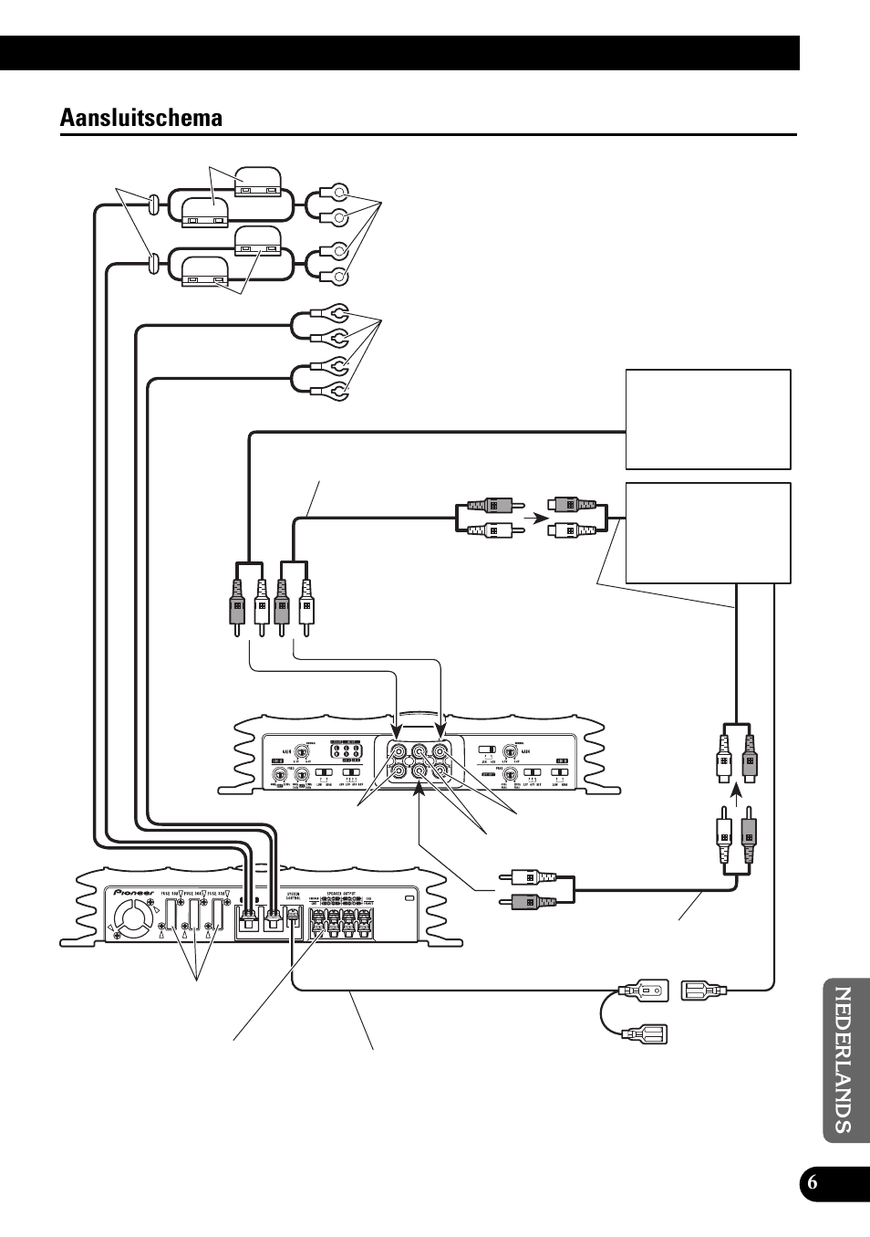 Aansluitschema | Pioneer GM-X944 User Manual | Page 67 / 76