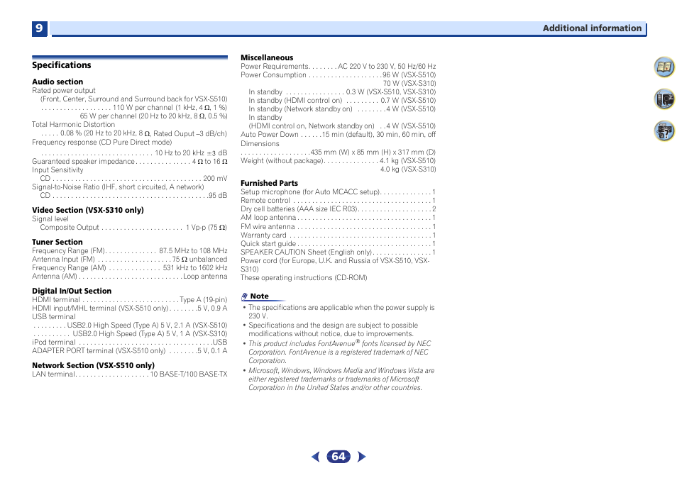 Pioneer VSX-S510-S User Manual | Page 64 / 65