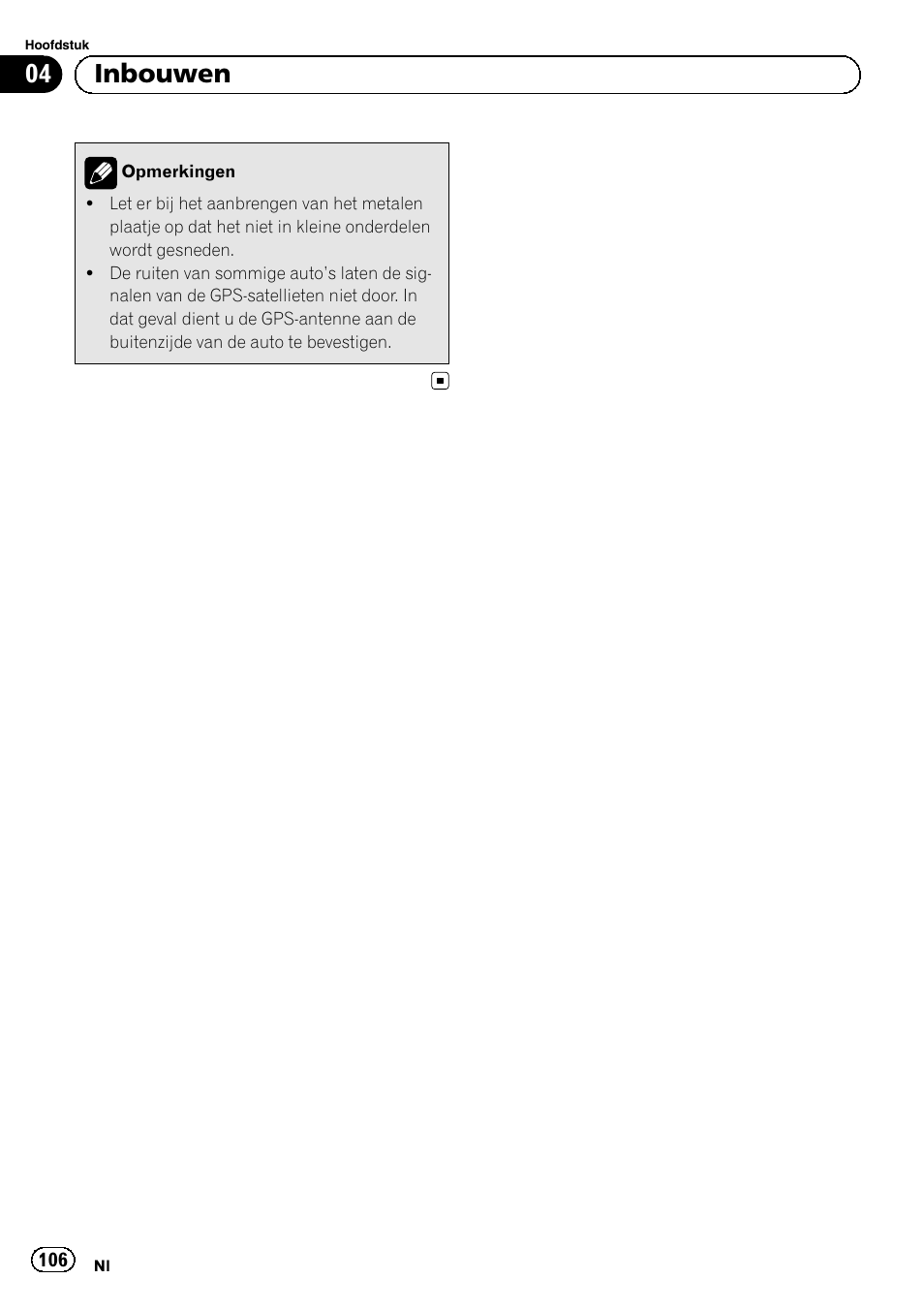 04 inbouwen | Pioneer AVIC-F220 User Manual | Page 106 / 112
