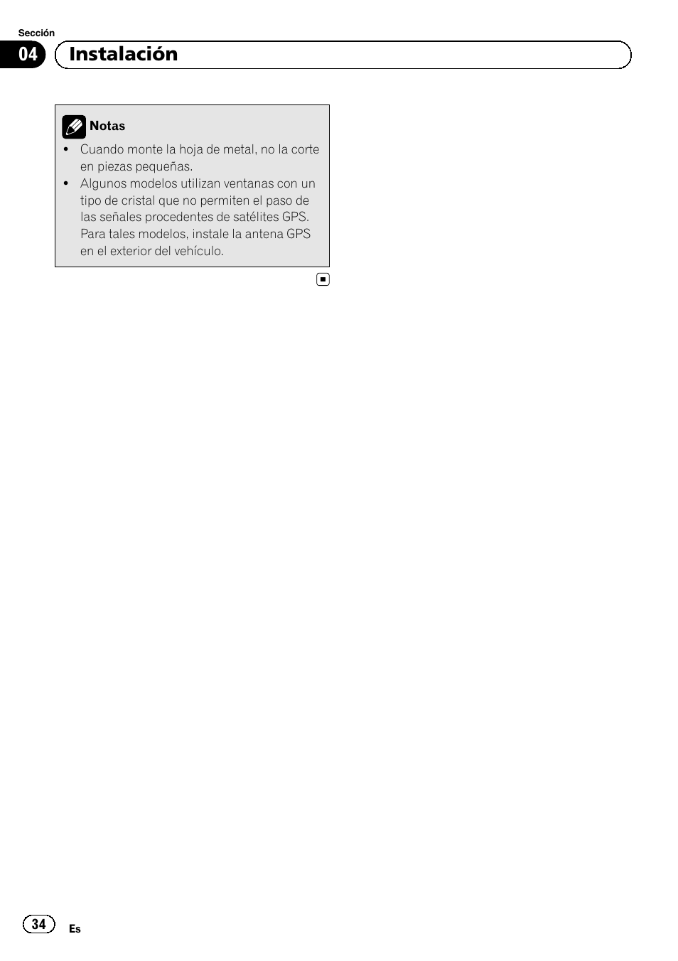 04 instalación | Pioneer AVIC-F220 User Manual | Page 34 / 112