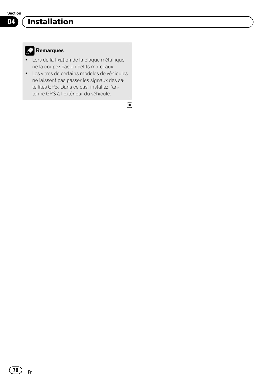 04 installation | Pioneer AVIC-F220 User Manual | Page 70 / 112