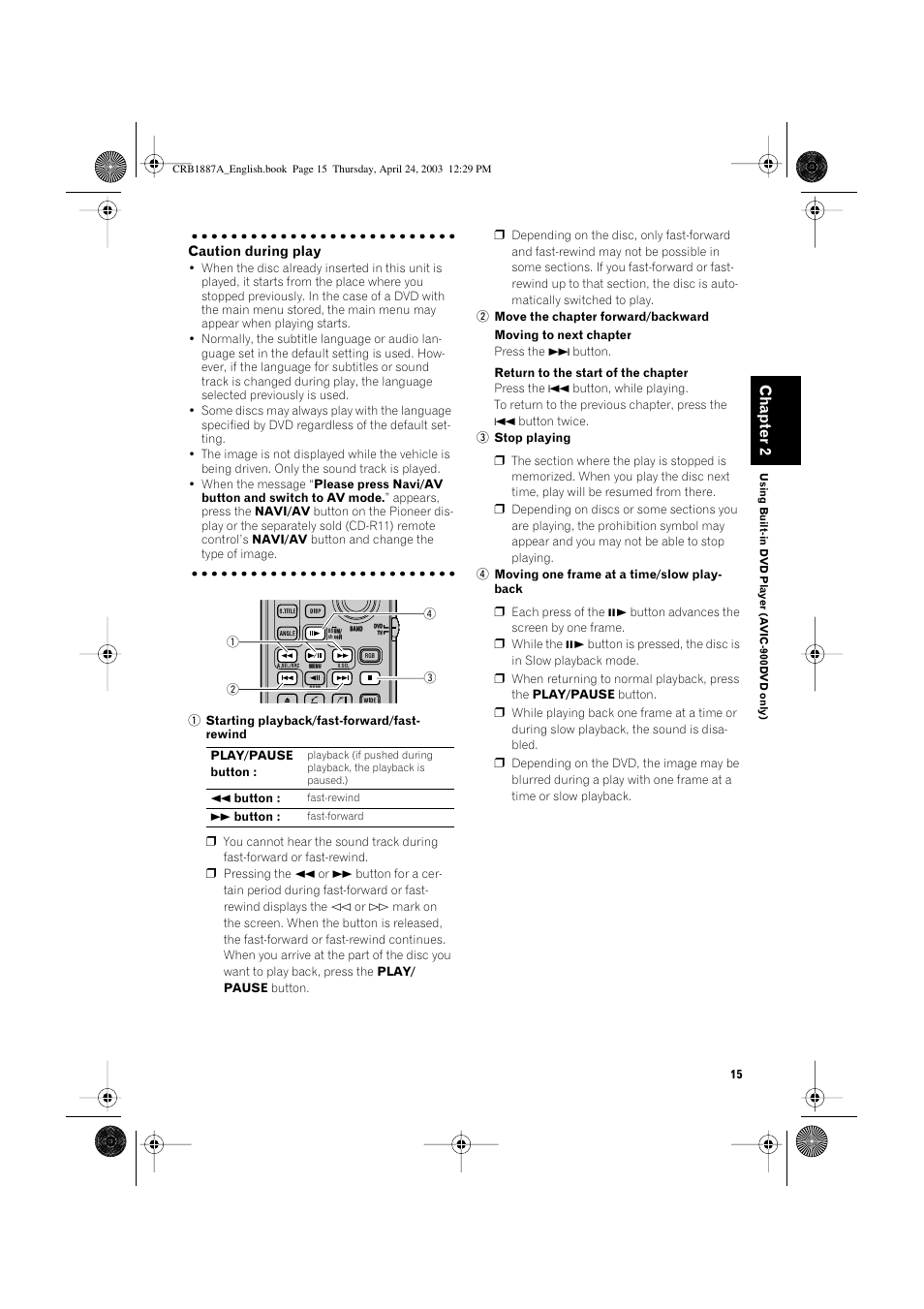 Chapter 2 | Pioneer AVIC600T-II User Manual | Page 16 / 30