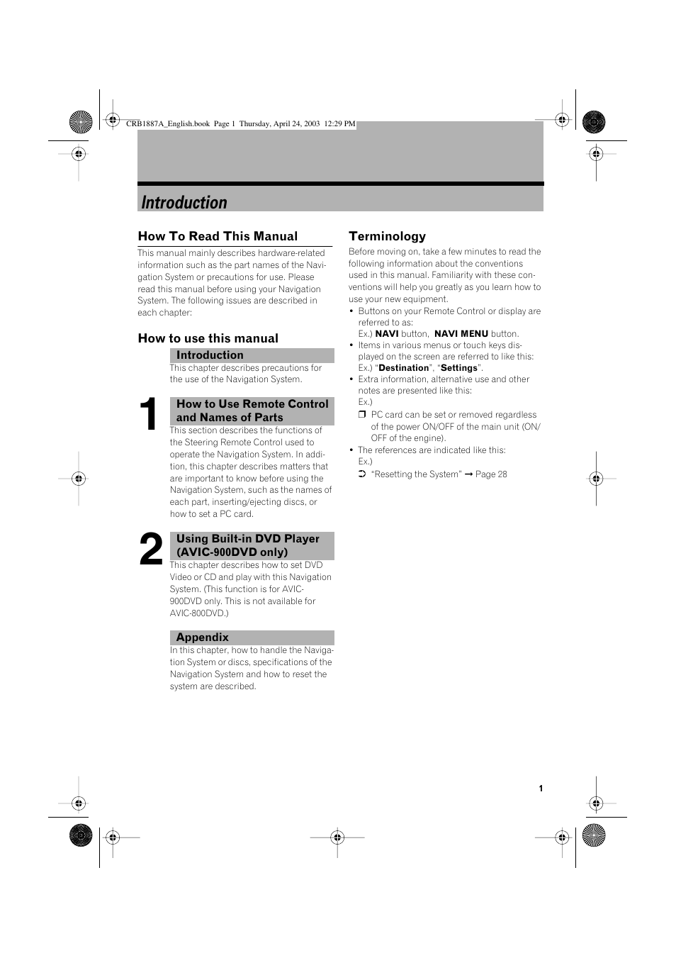 Introduction | Pioneer AVIC600T-II User Manual | Page 2 / 30