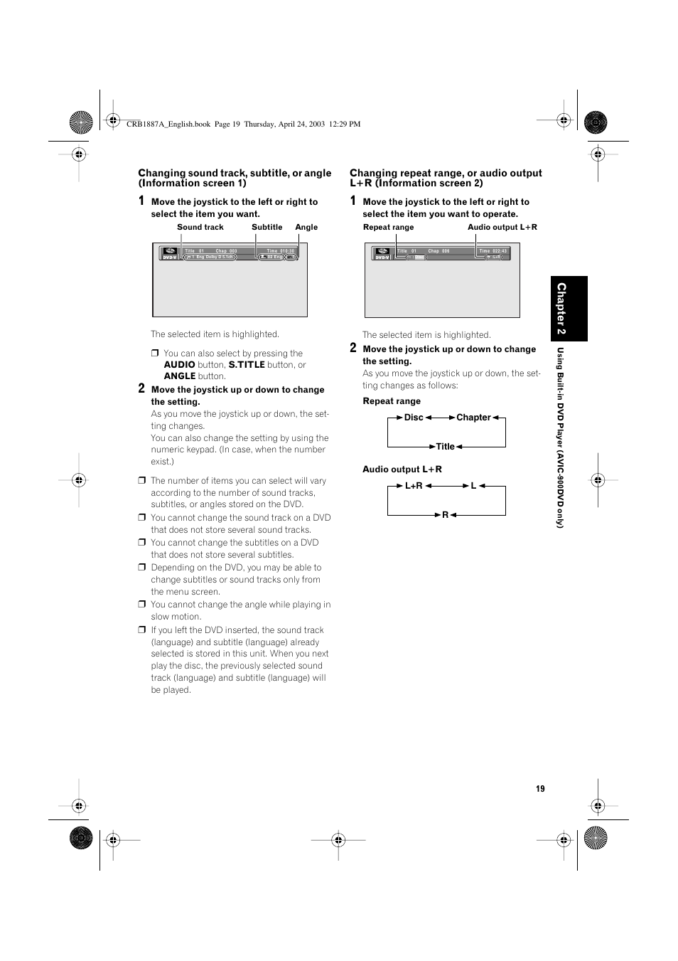 Chapter 2 | Pioneer AVIC600T-II User Manual | Page 20 / 30