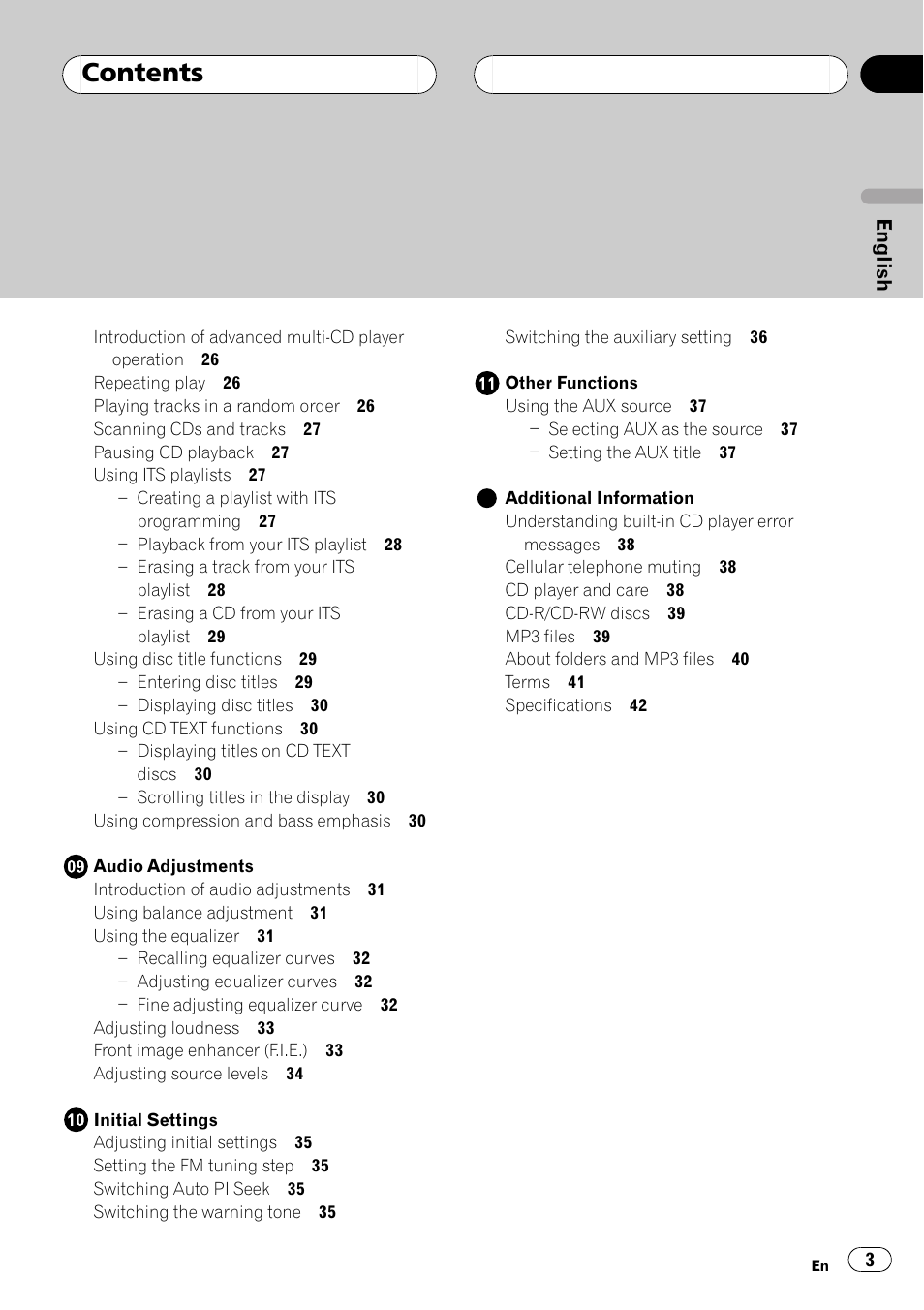 Pioneer DEH-P3500MP User Manual | Page 3 / 92