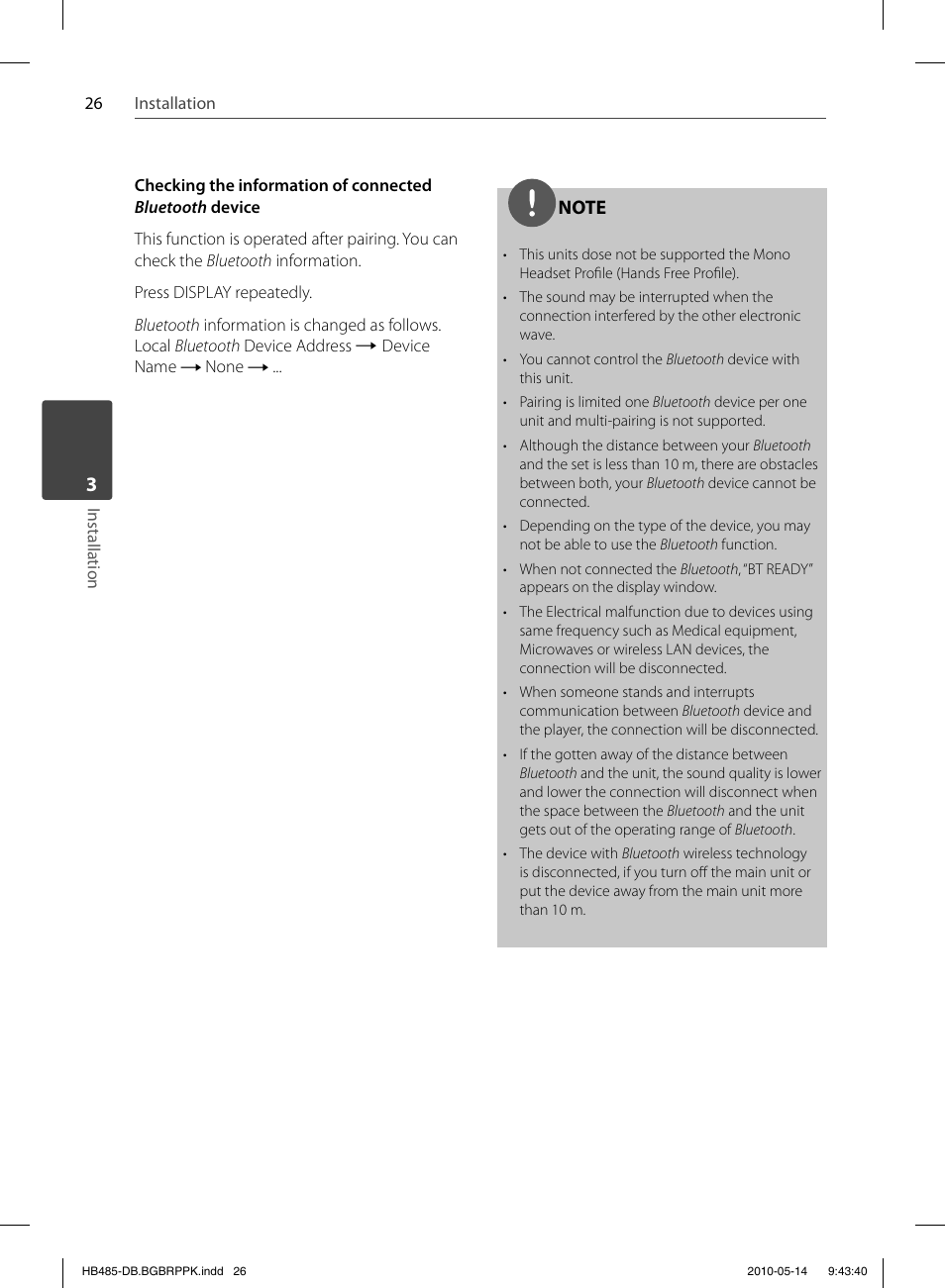 Pioneer BCS-FS505 User Manual | Page 26 / 76
