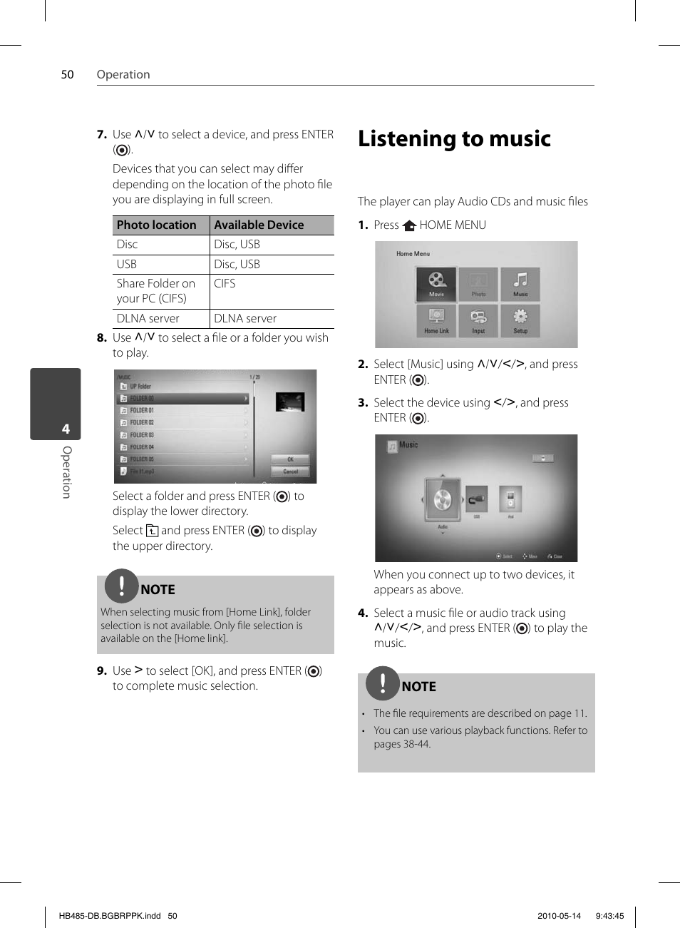 Listening to music | Pioneer BCS-FS505 User Manual | Page 50 / 76