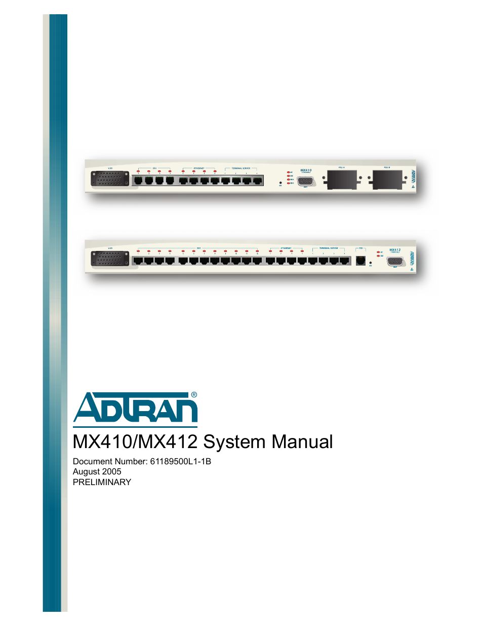 ADTRAN MX410 User Manual | 108 pages