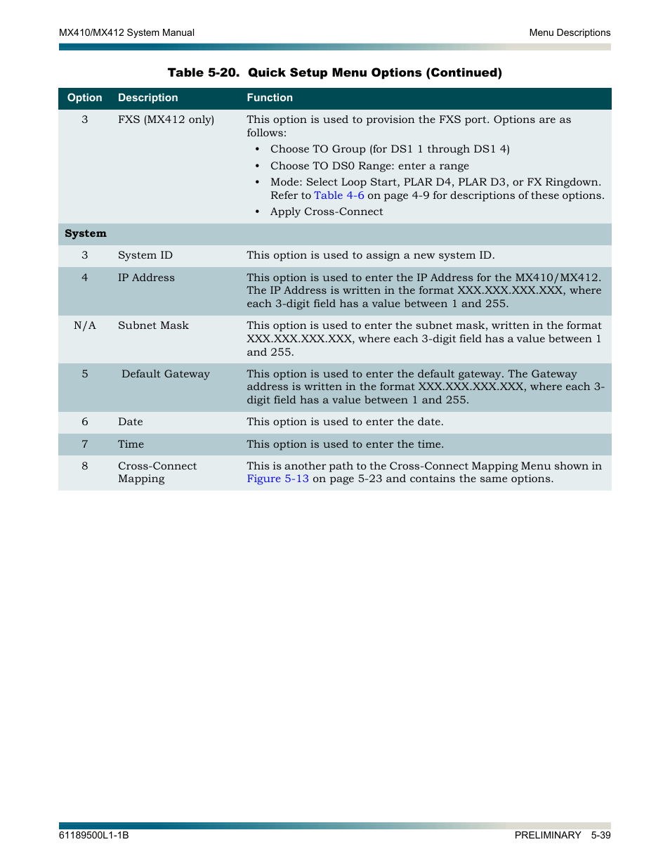 ADTRAN MX410 User Manual | Page 89 / 108