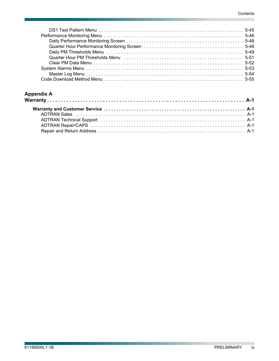 ADTRAN MX410 User Manual | Page 9 / 108