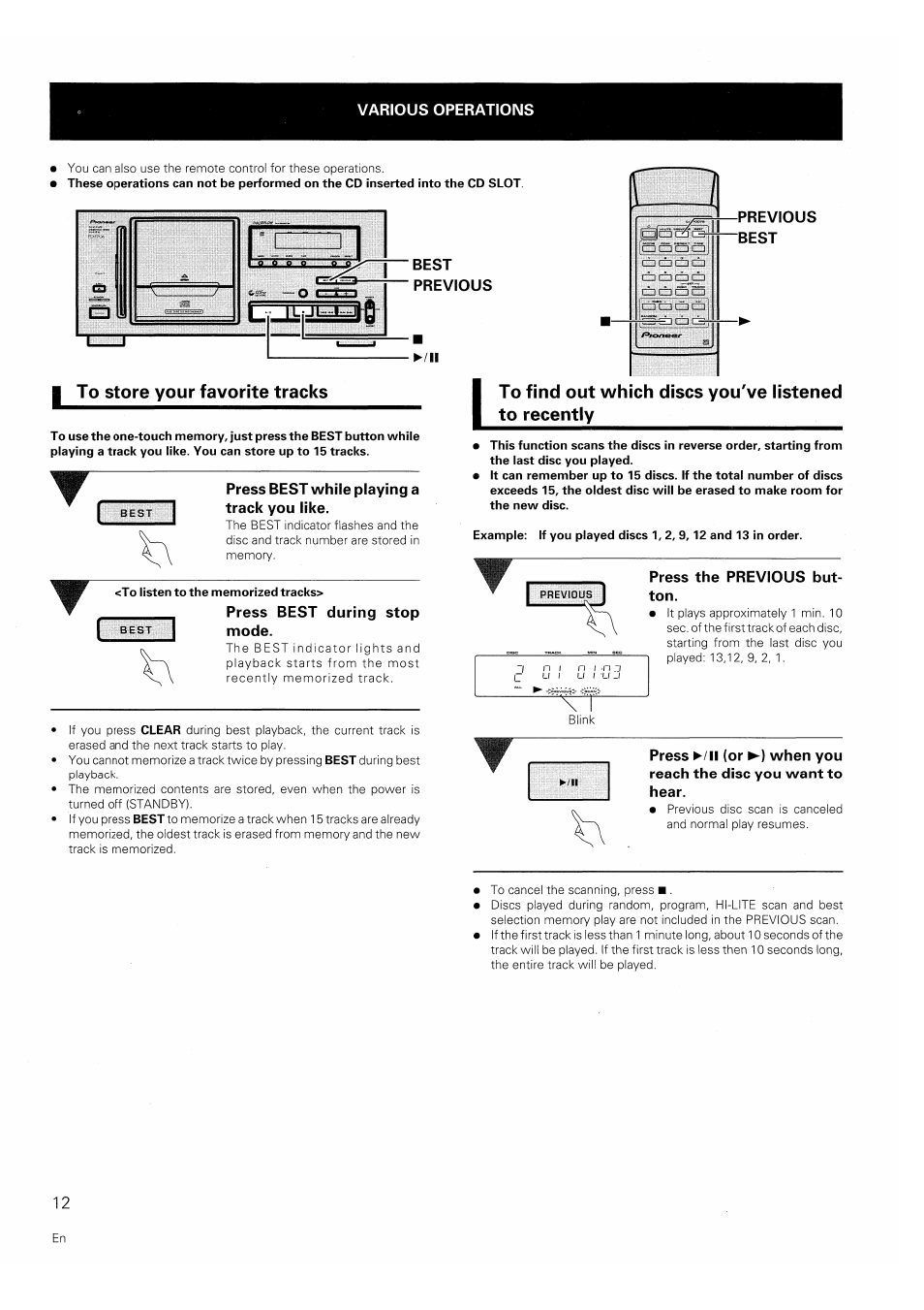 I to store your favorite tracks | Pioneer PD-F706 User Manual | Page 12 / 16