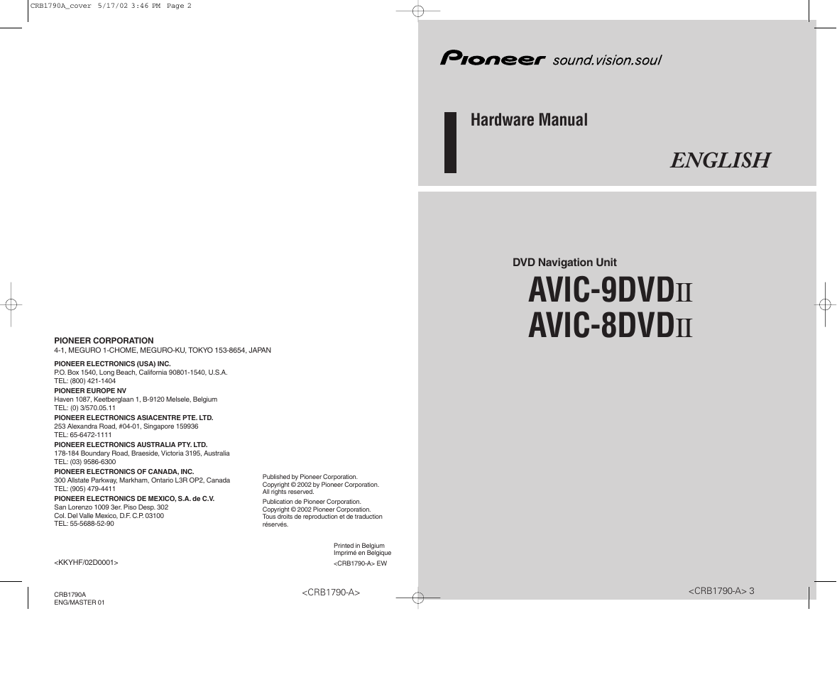 Pioneer AVIC-85DHV-2 User Manual | 56 pages