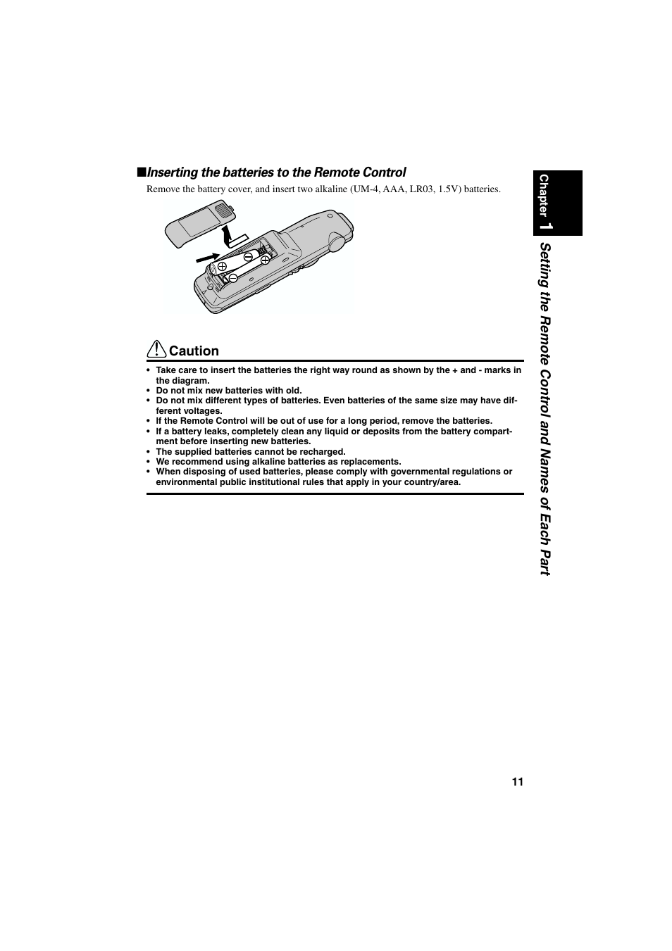 Inserting the batteries to the remote control | Pioneer AVIC-85DHV-2 User Manual | Page 13 / 56