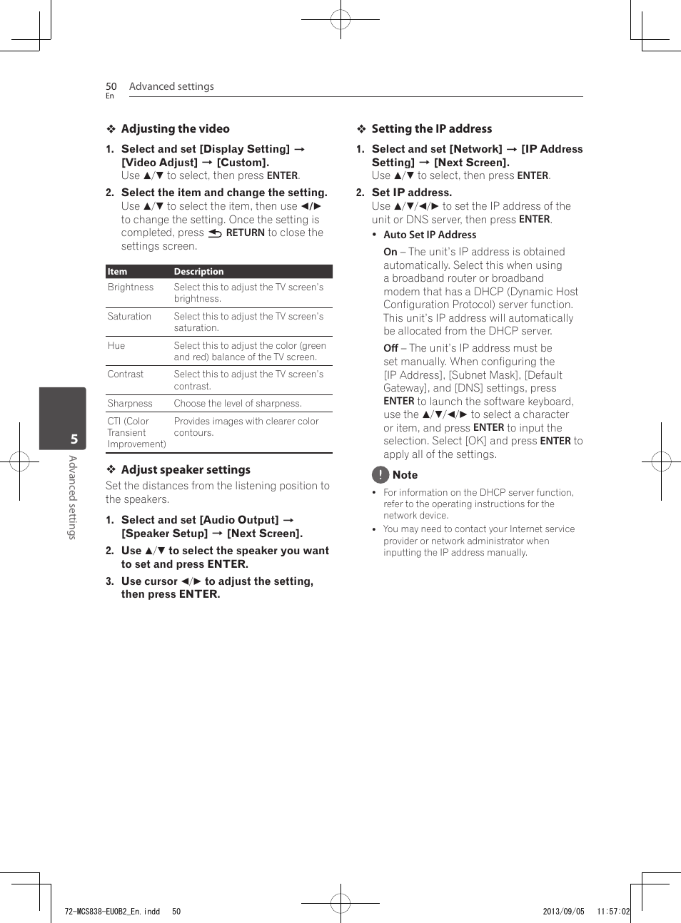 Pioneer SBX-N700 User Manual | Page 50 / 68