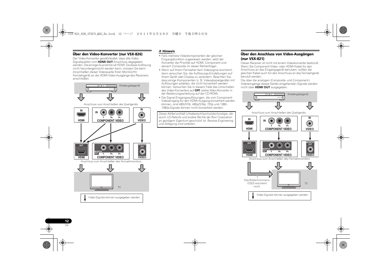 Über den video-konverter (nur vsx-826) | Pioneer VSX-821 User Manual | Page 144 / 156