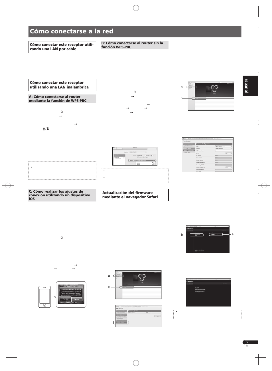 Cómo conectarse a la red | Pioneer X-HM71-K User Manual | Page 13 / 32