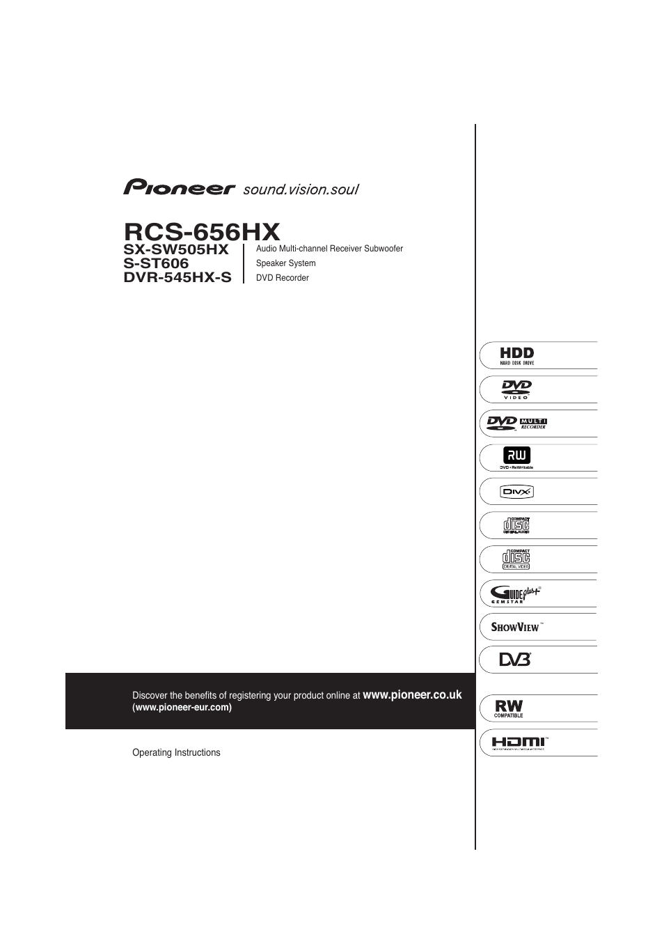 Pioneer RCS-656HX User Manual | 156 pages
