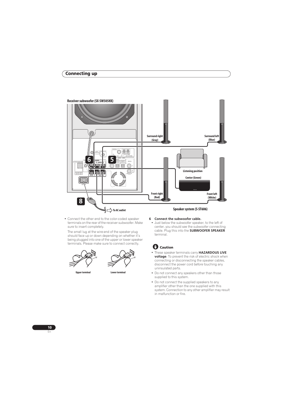 Connecting up | Pioneer RCS-656HX User Manual | Page 10 / 156