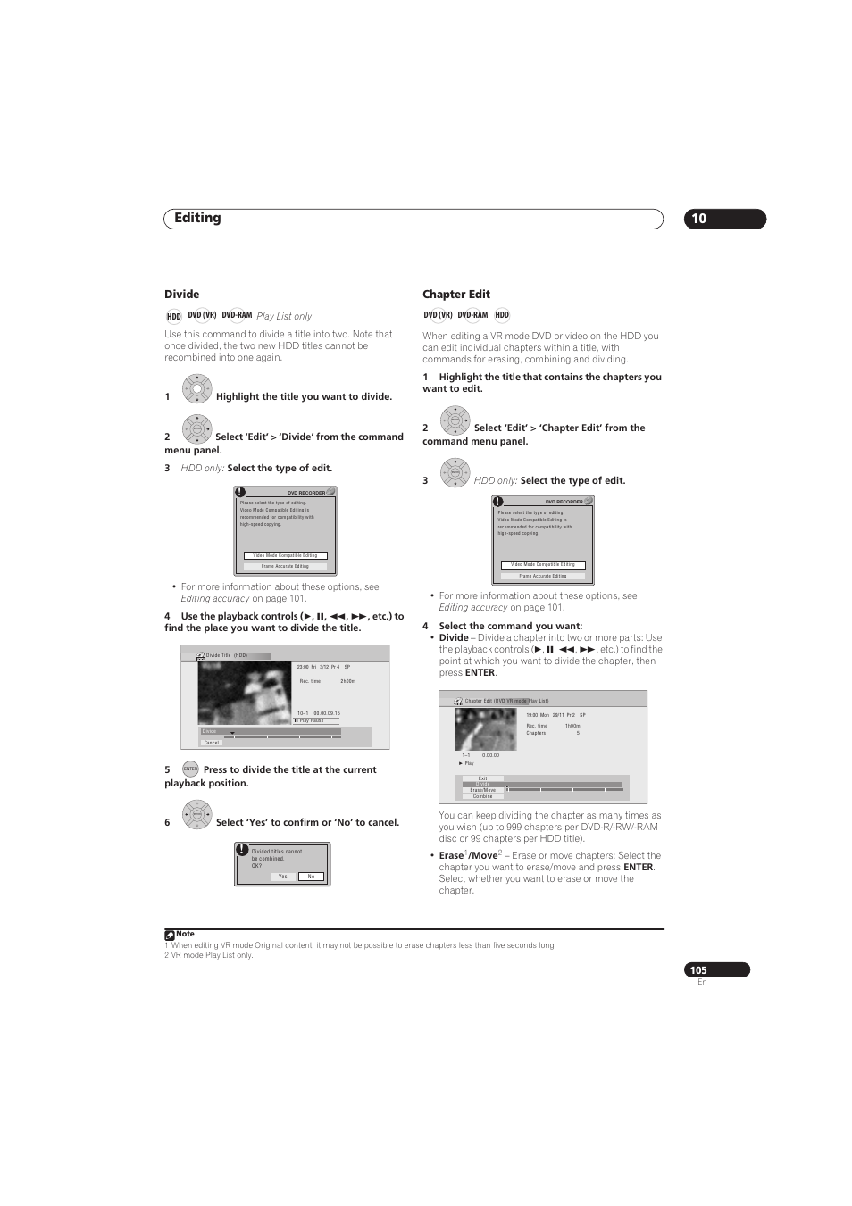 Editing 10 | Pioneer RCS-656HX User Manual | Page 105 / 156