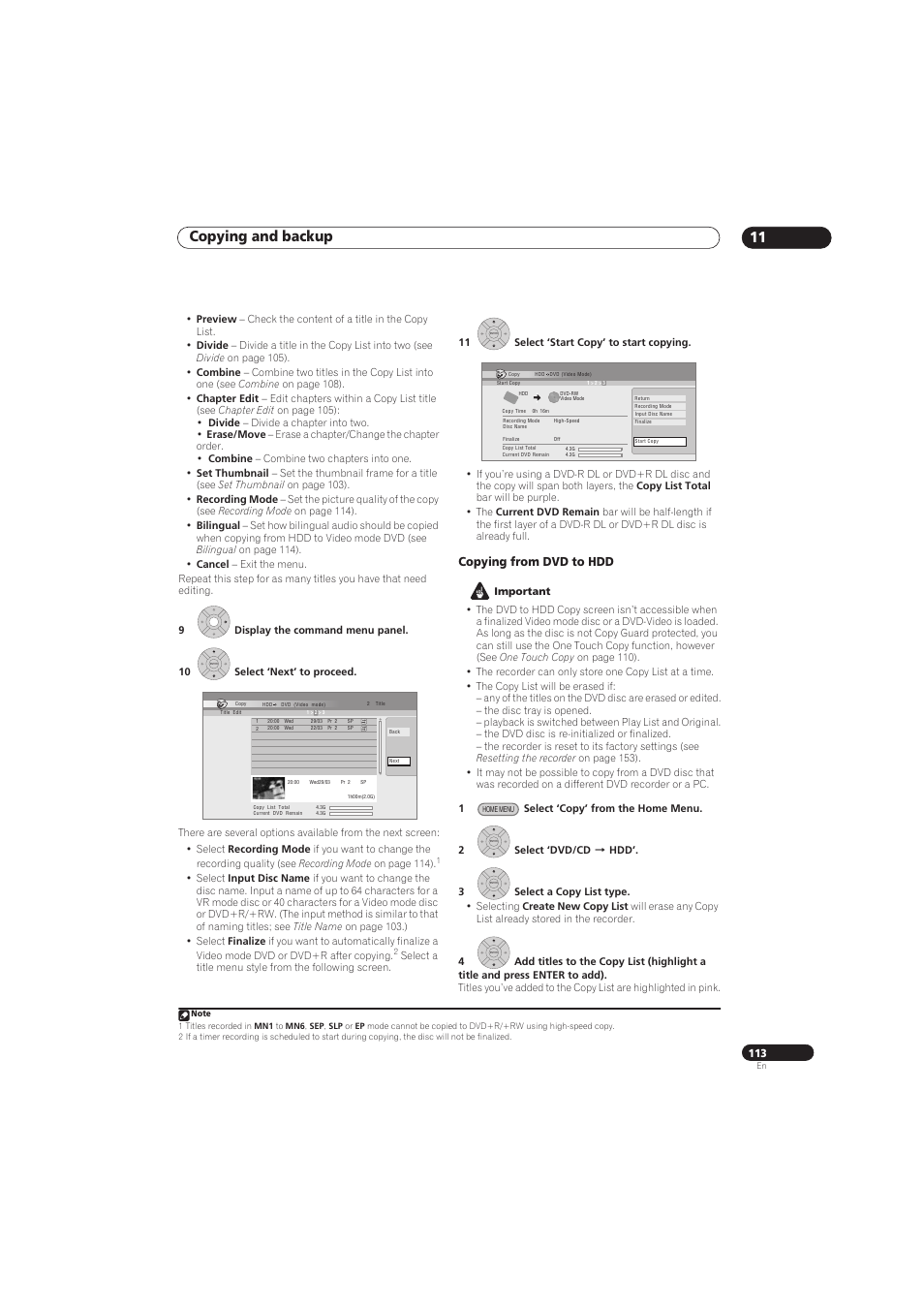 Copying and backup 11 | Pioneer RCS-656HX User Manual | Page 113 / 156