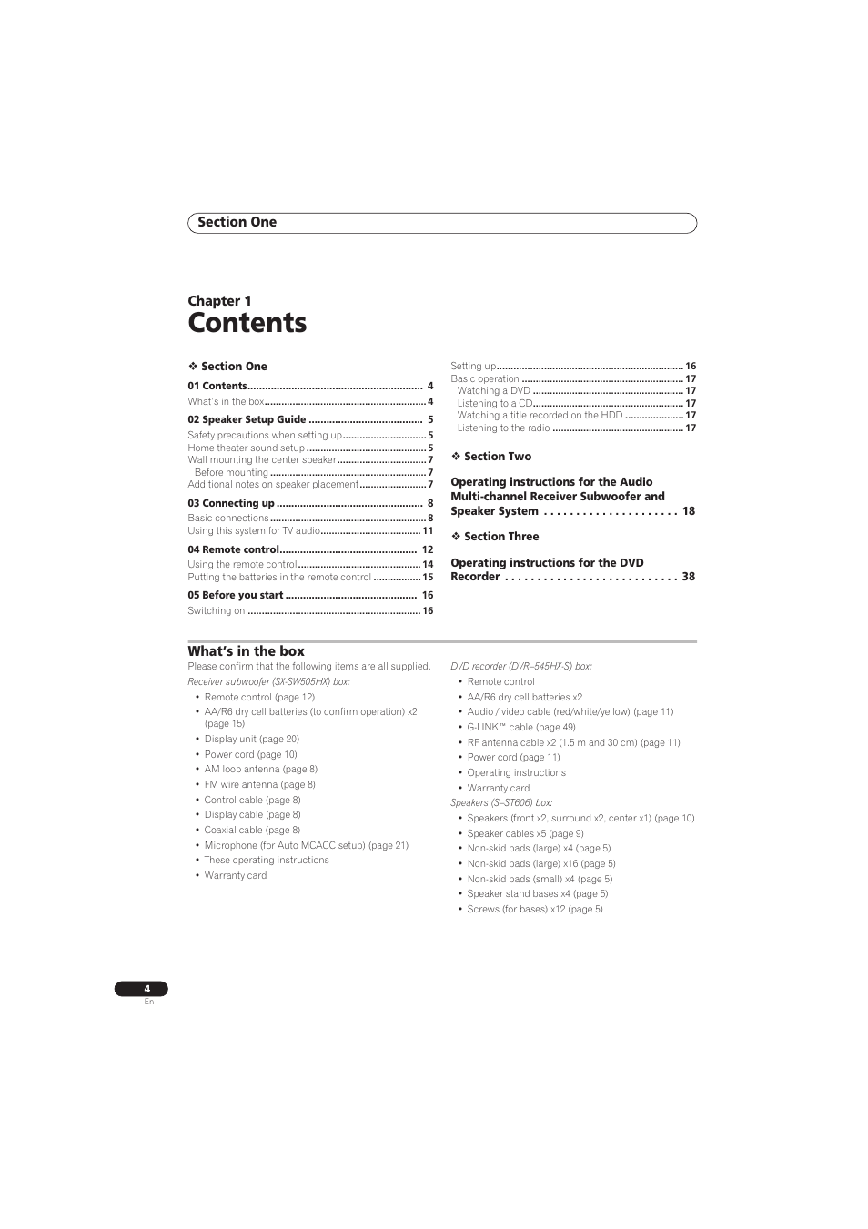 Pioneer RCS-656HX User Manual | Page 4 / 156