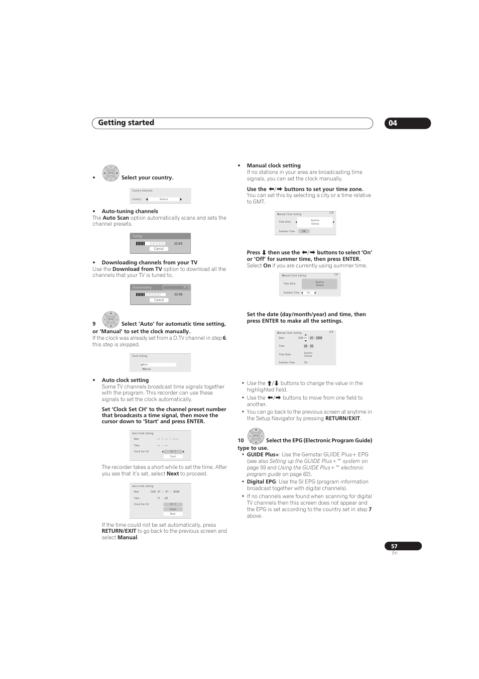 Getting started 04 | Pioneer RCS-656HX User Manual | Page 57 / 156
