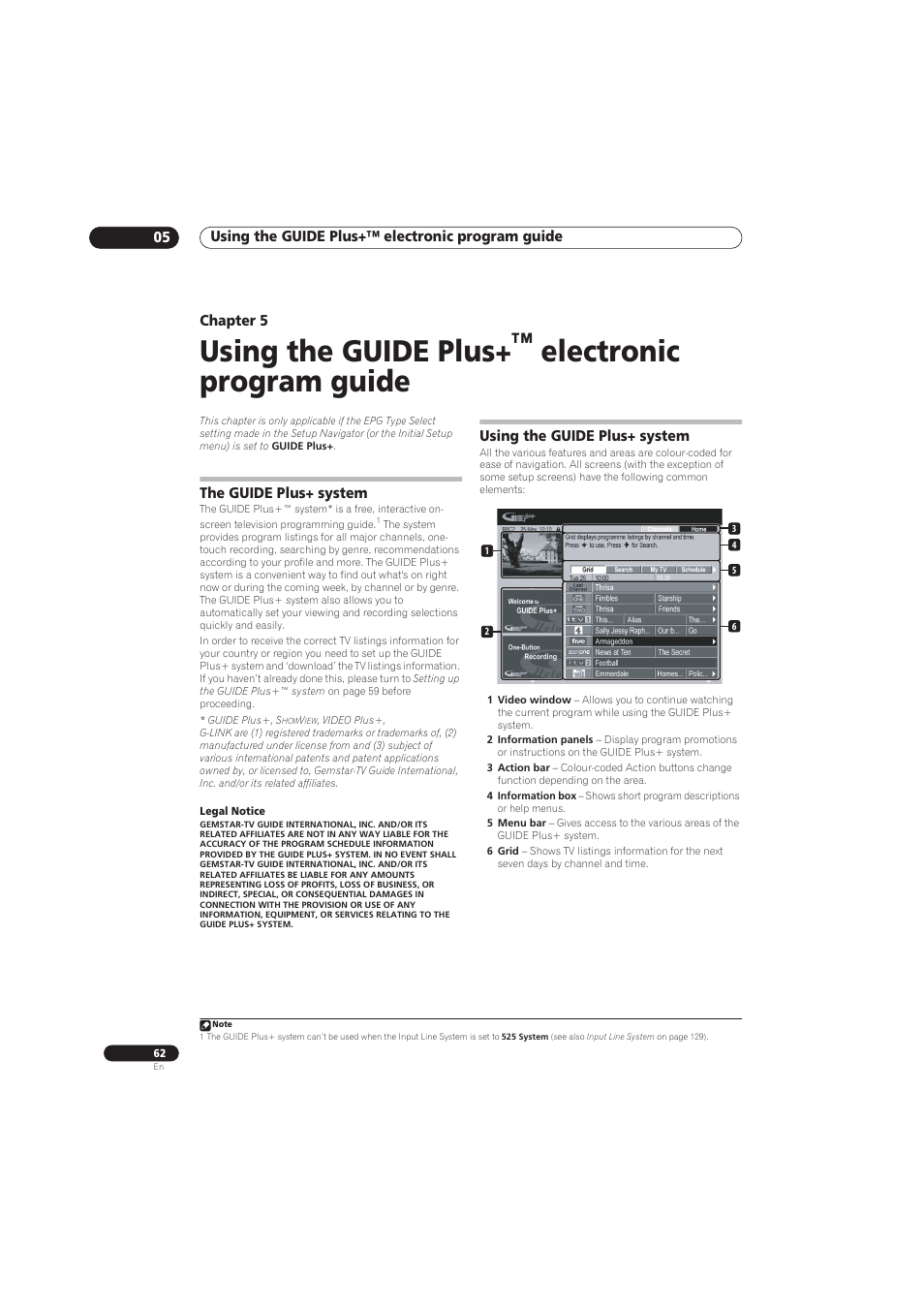 Using the guide plus, Electronic program guide | Pioneer RCS-656HX User Manual | Page 62 / 156