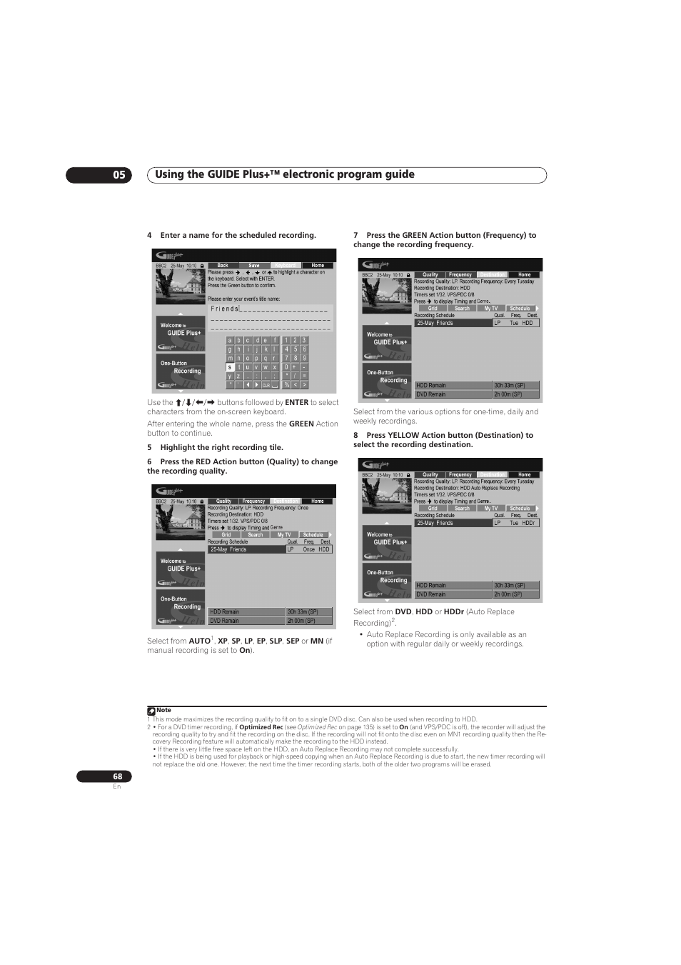 Using the guide plus+™ electronic program guide 05 | Pioneer RCS-656HX User Manual | Page 68 / 156