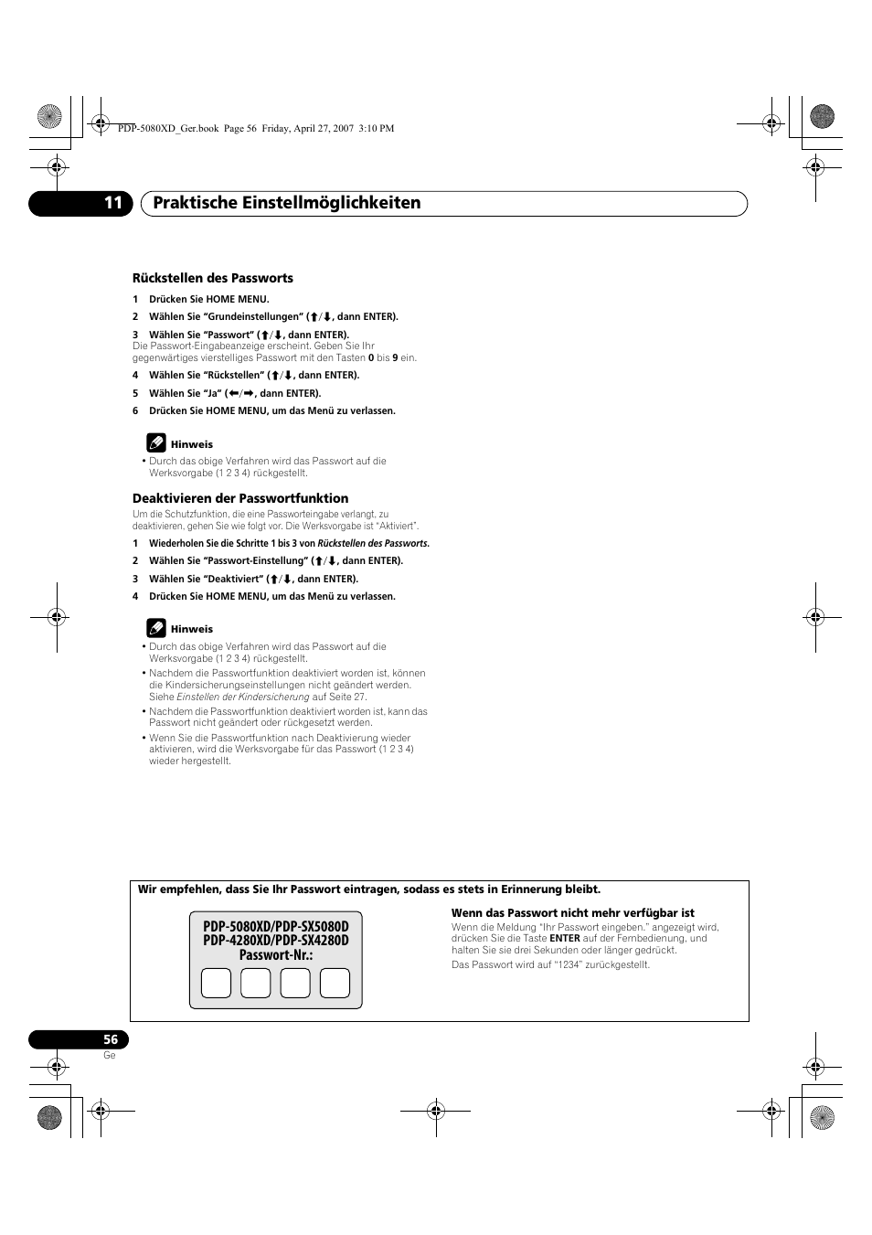 Praktische einstellmöglichkeiten 11 | Pioneer PDP-SX5080D User Manual | Page 212 / 236