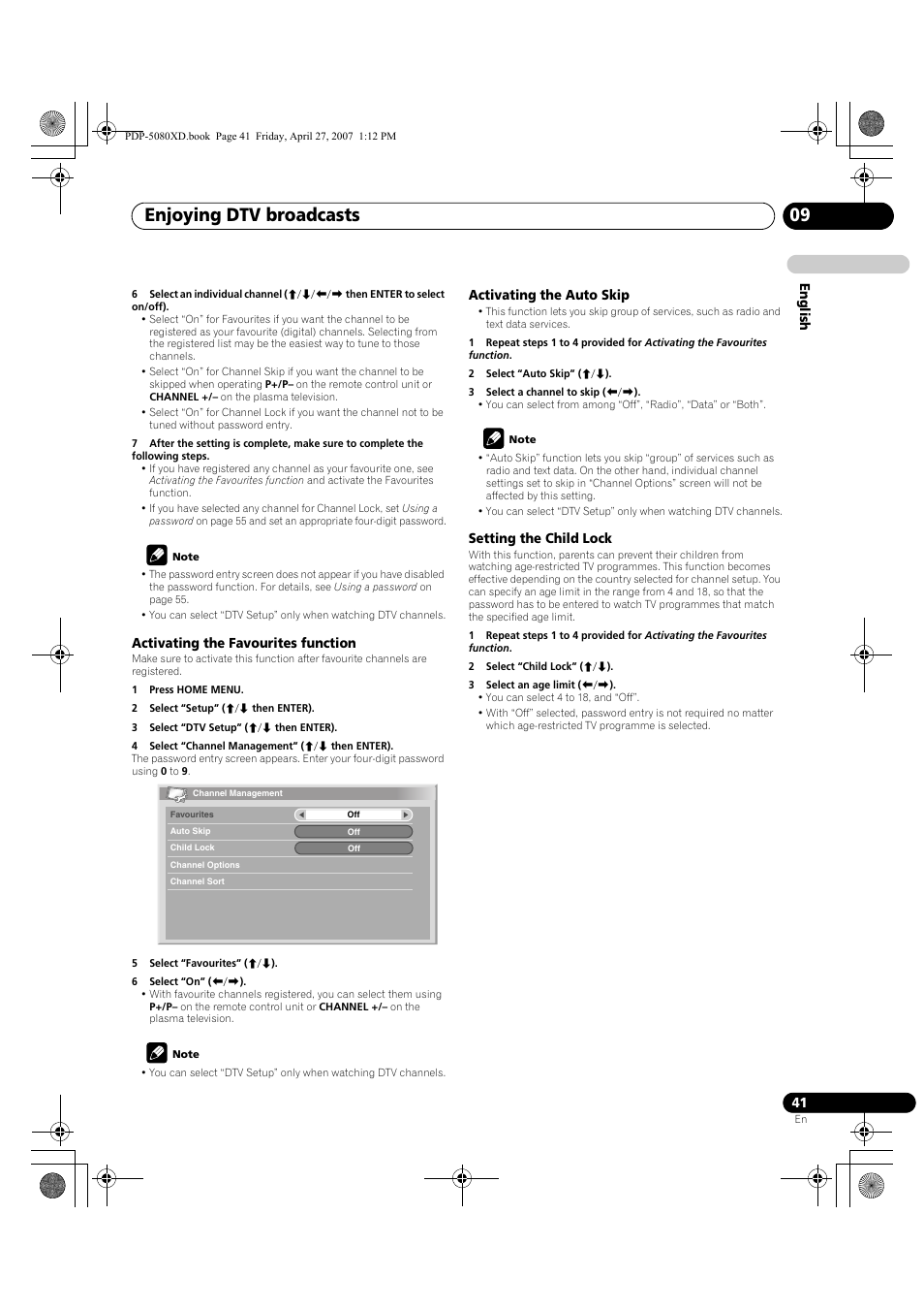 Enjoying dtv broadcasts 09 | Pioneer PDP-SX5080D User Manual | Page 41 / 236