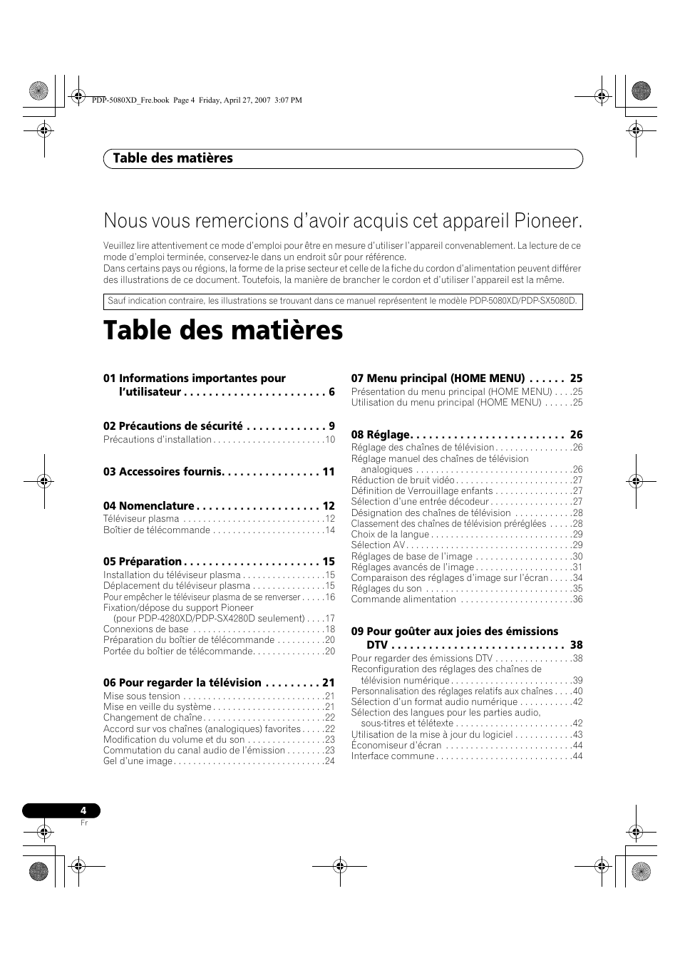 Pioneer PDP-SX5080D User Manual | Page 82 / 236
