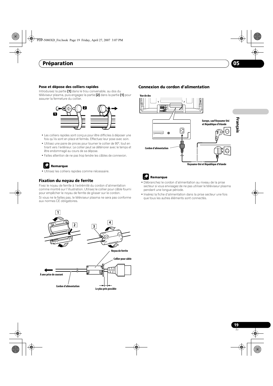 Préparation 05 | Pioneer PDP-SX5080D User Manual | Page 97 / 236