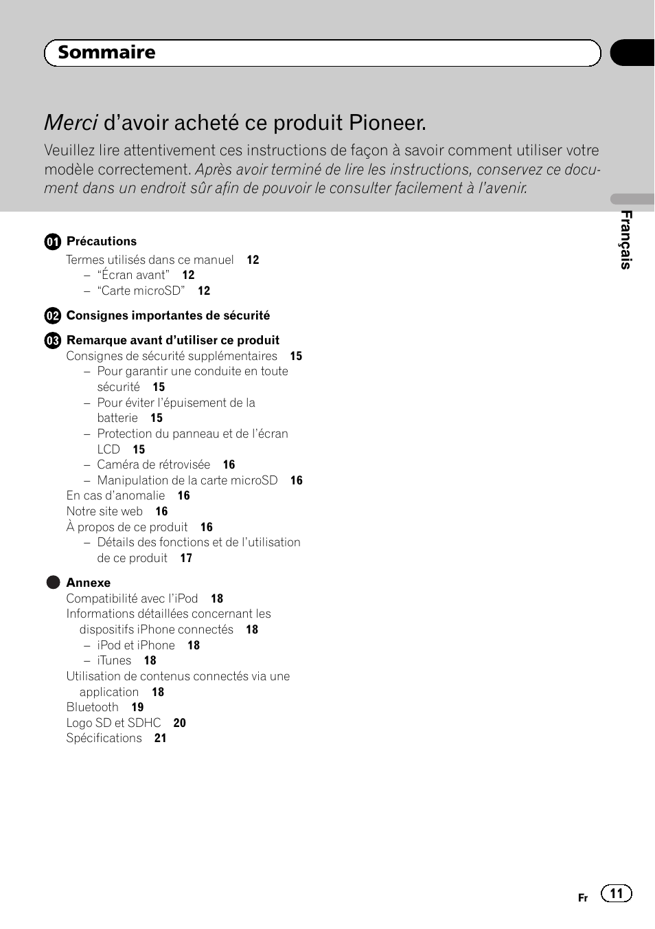 Pioneer SPH-DA01 User Manual | Page 11 / 80